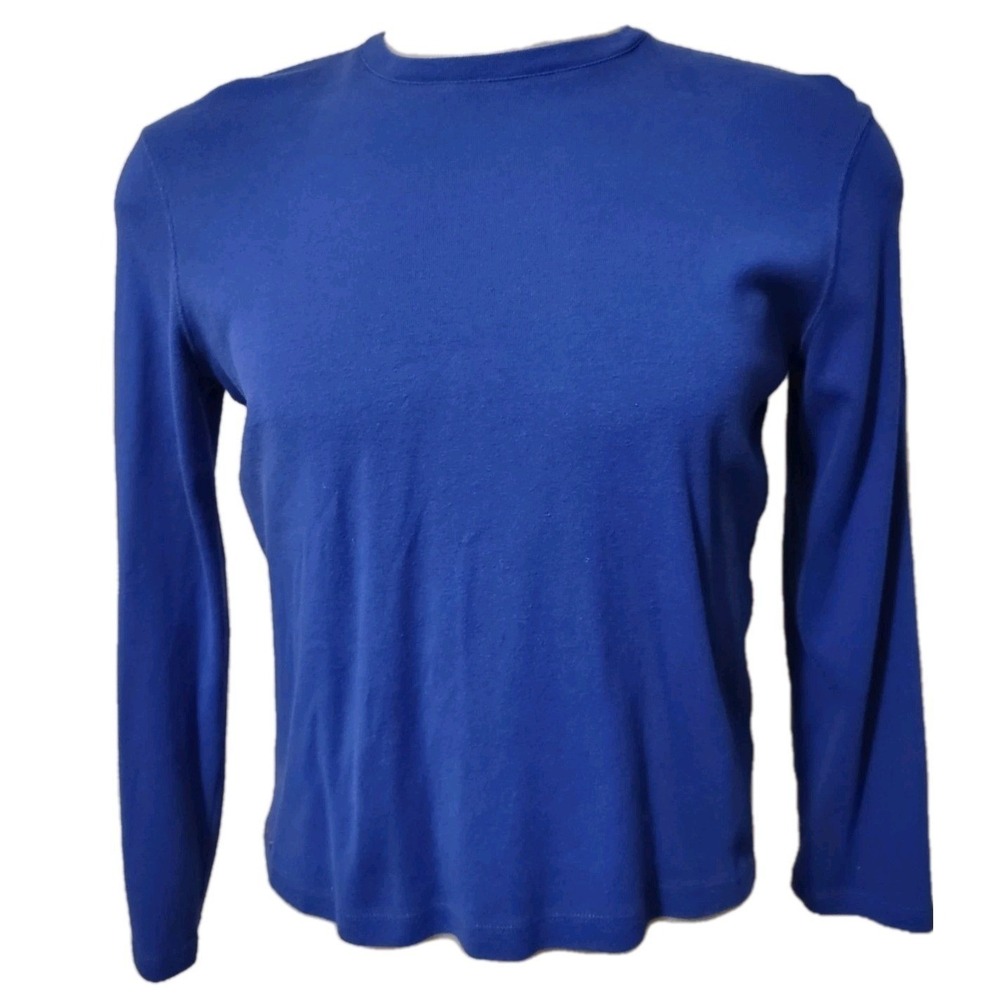 Lauren Ralph Lauren Shirt Women's Size XL Blue Long‎ Sleeve Casual  Wear  Cotton